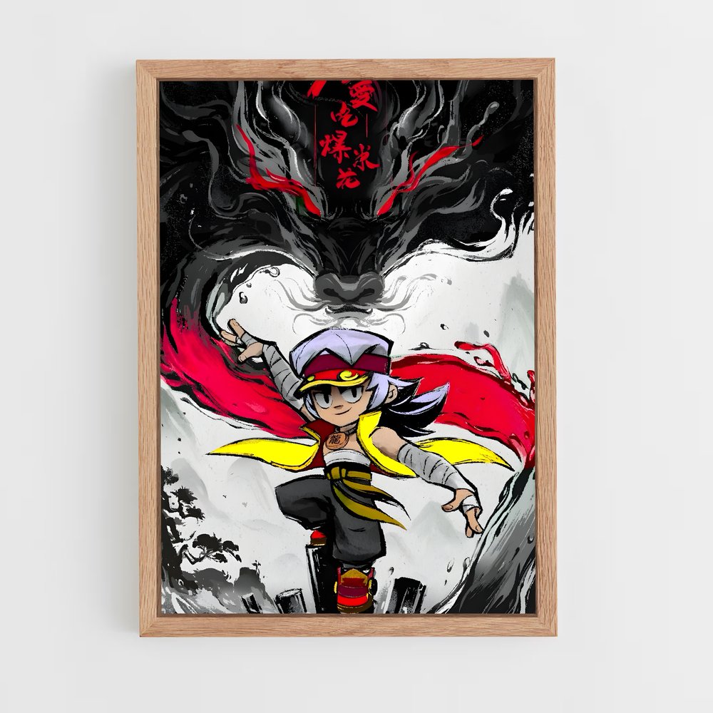 Poster Super héroïne en Rouge et Jaune – affiche Brawl Star (vue 4)
